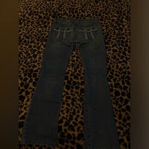 frankie b heart detailing vintage low rise pants